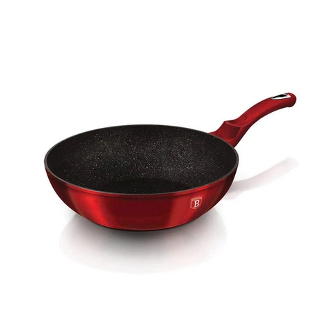 Chảo sâu lòng Berlinger Haus BH/1267N 28cm lớp chống dính phủ đá màu đỏ – Metallic Line Burgundy Edition