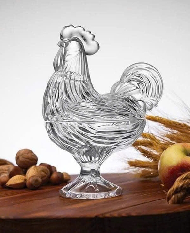 Thố pha lê gà trống Godinger Harvest Rooster