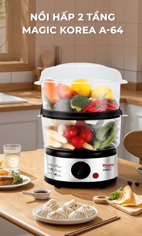 Nồi Hấp Thực Phẩm 2 Tầng MAGIC Korea A-64