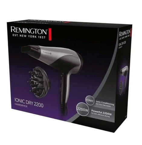 MÁY SẤY TÓC REMINGTON IONIC DRY D3190S MÀU XÁM ĐEN