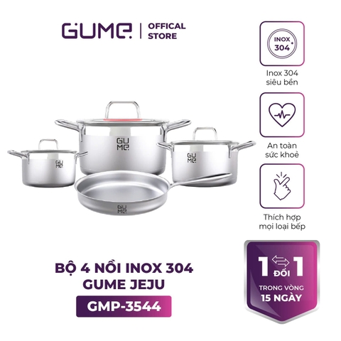 Bộ nồi 4 món inox 304 Jeju GUME GMP-3544