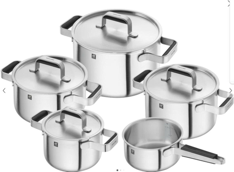 Bộ nồi Zwilling Pure set 5 mầu bạc