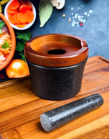 SET CHÀY CỐI ĐÁ TỰ NHIÊN 2LOCK - KÈM NẮP GỖ DẺ GAI SIÊU XỊN