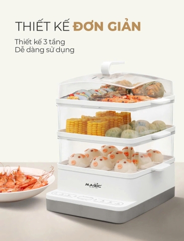 Nồi Hấp điện 3 Tầng MAGIC A-61