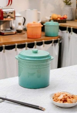 Hũ gốm sứ muối dưa cà Rainbow Kaiyo, 2L