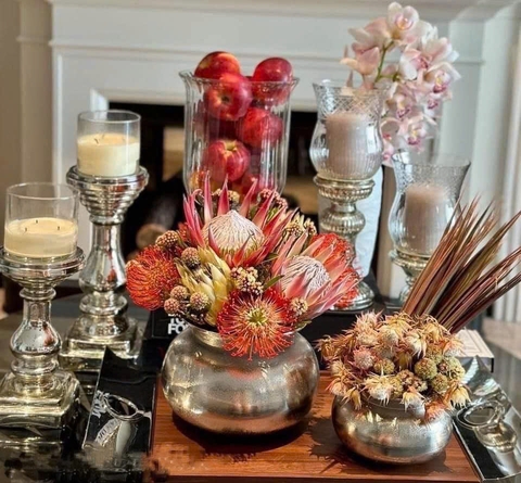 Set 2 bình hoa giả cổ Loberon