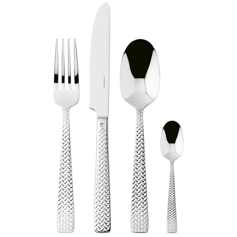 Set dao dĩa Sambonet Cortina Stainless Steel Mirror 24 món (Dao, dĩa, thìa lớn, thìa nhỏ)