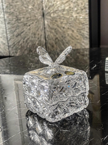 Thố Bohemia Crystal Butterfly 9,5cm