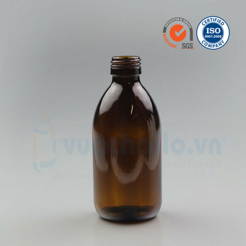 Chai thủy tinh Siro, Syrup 150ml với cổ 28mm