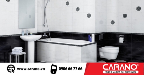 LÀM SAO KẾT HỢP 2 MÀU TRẮNG ĐEN HOÀN HẢO CHO KHÔNG GIAN TẮM?