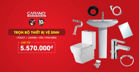 Tiết kiệm hơn khi lựa chọn combo thiết bị vệ sinh CARANO