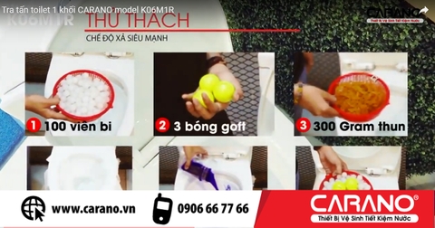 'TRA TẤN' TOILET CARANO ĐỂ THỬ THÁCH KHẢ NĂNG CỦA BỘ XẢ VƯỢT TRỘI