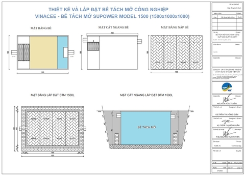 Giới thiệu bộ bản vẽ thiết kế bể tách mỡ nhà hàng, Inox 100 lít, 500 lít, 600 lít, theo tiêu chuẩn ISO