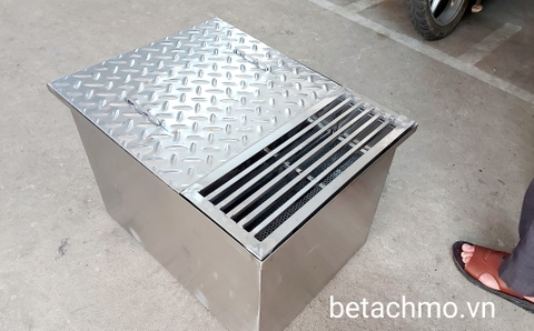 Tổng kho bể tách mỡ âm sàn Inox 304 100 lít giá tốt cho nhà hàng và bếp ăn công nghiệp