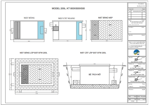 Giới thiệu bản vẽ hướng dẫn lắp đặt bể tách mỡ cho Nhà hàng và quán ăn dễ hiểu