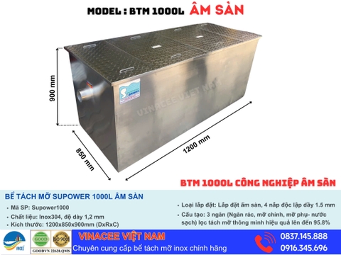Bể tách mỡ Inox – Đọc xong 11 điều này hãy mua bể tách mỡ
