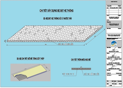 Lắp đặt Module xử lý nước thải và chi tiết bệ đặt modul xử lý nước thải