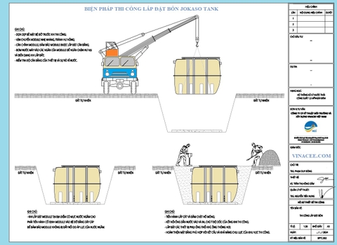 Hướng dẫn kỹ thuật lắp đặt bể xử lý nước thải Jokasou tank 2m3 ngày đêm cho công trình