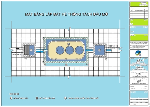 Hướng dẫn thiết kế bể tách mỡ 4000 lít cho cơ sở kinh doanh, bếp công nghiệp 1000 suất ăn