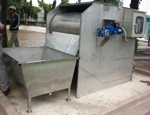 Máy tách rác trống quay WRDS, thiết bị tách rác - Rotary drum Screen