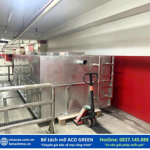 Bể tách mỡ Công nghiệp ACO Green, Inox 304, 22 m3 cho trung tâm thương mại