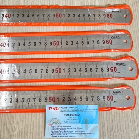 THƯỚC LÁ INOX ASAKI AK-2540 600MM