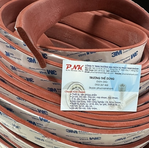 GIOĂNG SILICONE XỐP ĐỎ 100x5MM TEM DÁN 3M LABEL