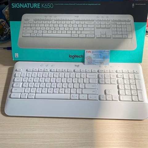 BÀN PHÍM LOGITECH K650 SIGNATURE WIRELESS BLUETOOTH TRẮNG