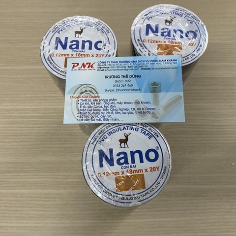 BĂNG KEO ĐIỆN NANO 0.12x18MMx20Y