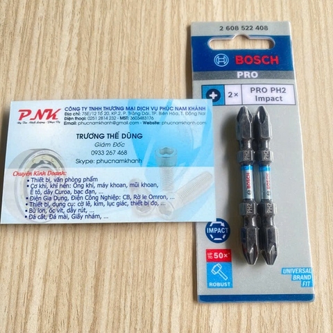 BỘ 2 MŨI VÍT NGẮN 2 ĐẦU BAKE PH2x65 BOSCH 2608522408