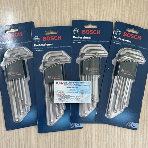 BỘ LỤC GIÁC ĐẦU BI CHỮ L 9 CHI TIẾT BOSCH 1600A01TH5