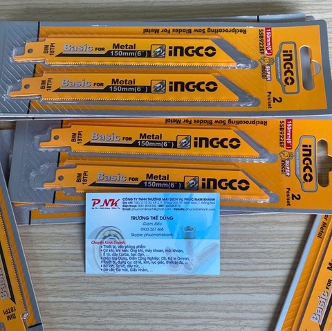 BỘ LƯỠI CƯA KIẾM KIM LOẠI INGCO SSB922EF (10 CÁI/BỘ)