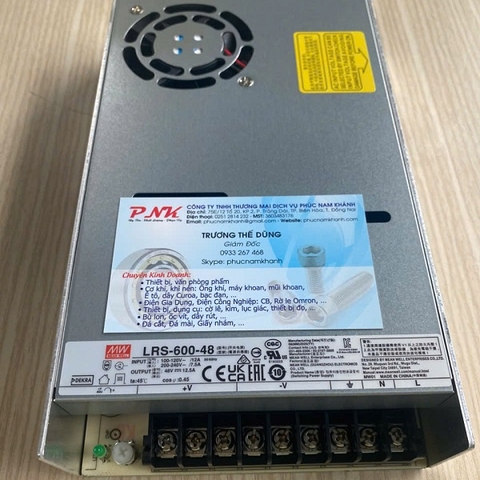 BỘ NGUỒN MEAN WELL LRS-600-48 600W 48V 12.5A