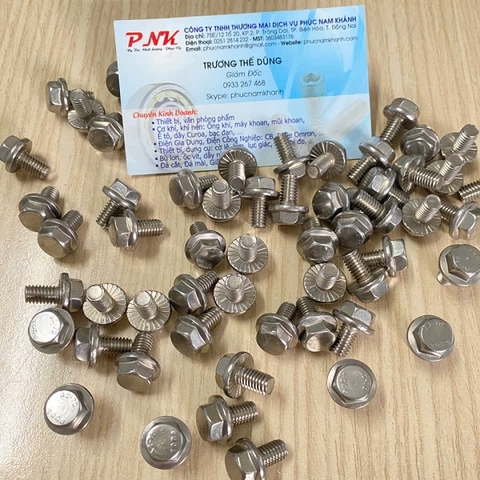 BÙ LON ĐẦU BÔNG RỘNG CÓ KHÍA INOX304 GB5789 M6x10