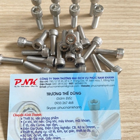 BÙ LON LỤC GIÁC CHÌM ĐẦU TRỤ INOX316 A4-70 M6x20
