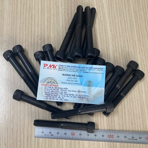 BÙ LON LỤC GIÁC CHÌM ĐẦU TRỤ THÉP ĐEN GR12.9 UNC 3/8 x 2.3/4 (REN LỬNG)