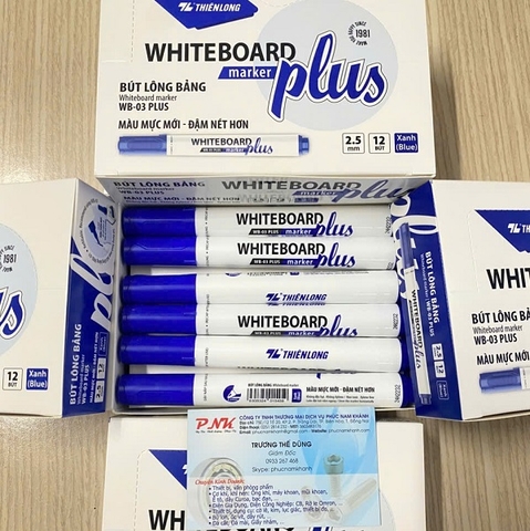 BÚT LÔNG BẢNG WB-03 PLUS 12 CÂY/HỘP LOẠI XÓA ĐƯỢC
