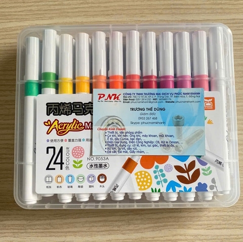 BÚT MÀU ACRYLIC MARKER 9053A (24 CÂY/HỘP)