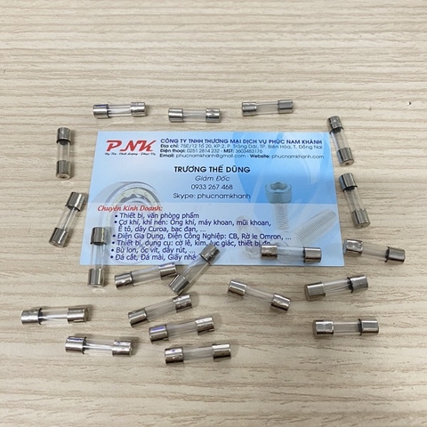 CẦU CHÌ ỐNG THỦY TINH 5x20MM 10A 250V