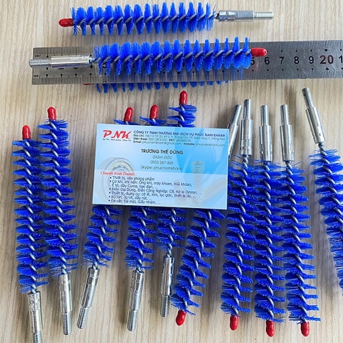 CHỔI CƯỚC SỢI NYLON 0.3MM REN M6 PHI 20MM DÀI 100MM