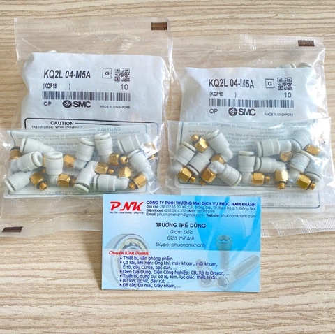CO NỐI HƠI NHỰA SMC REN M5 ỐNG 4 KQ2L04-M5A