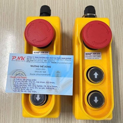 CÔNG TẮC NÚT NHẤN ĐIỀU KHIỂN PA LĂNG COB-21H 500V 2.2KW