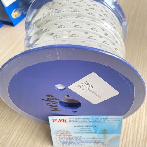 CUỘN RON PTFE 10MM x 3MM x 30M (30 MÉT/CUỘN)