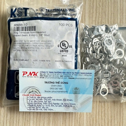 ĐẦU COSSE TRÒN TRẦN 8MM2 RNB8-10