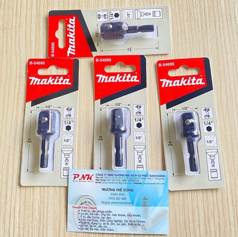 ĐẦU SIẾT BU LÔNG MAKITA B-54695 CỐT 1/2 INCH DÀI 50MM ĐUÔI LỤC GIÁC 6.35MM