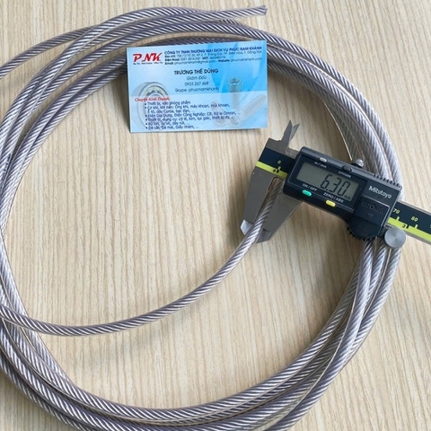DÂY CÁP INOX304 BỌC NHỰA 6MM