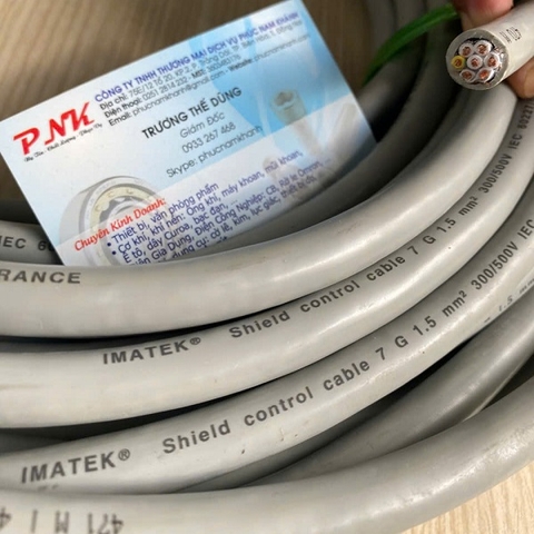 DÂY CÁP ĐIỀU KHIỂN 7x1.5MM2 CÓ LƯỚI CHỐNG NHIỄU IMATEK