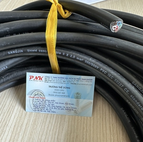 DÂY CÁP ĐIỀU KHIỂN SANGJIN 5x2.5MM2 CÓ LƯỚI CHỐNG NHIỄU