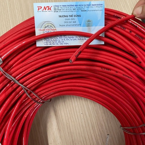 DÂY CÁP THÉP BỌC NHỰA PVC MÀU ĐỎ PHI 5MM