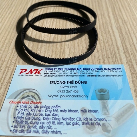 DÂY CUROA 232-6 RĂNG GT2 CHU VI 232MM BẢN RỘNG 6MM